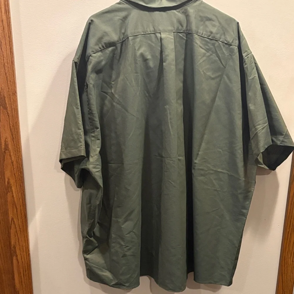 🔥2/$10 3/$12 Van Heusen Men's 4XL  Button Down Shirt - Olive Green - Picture 6 of 6